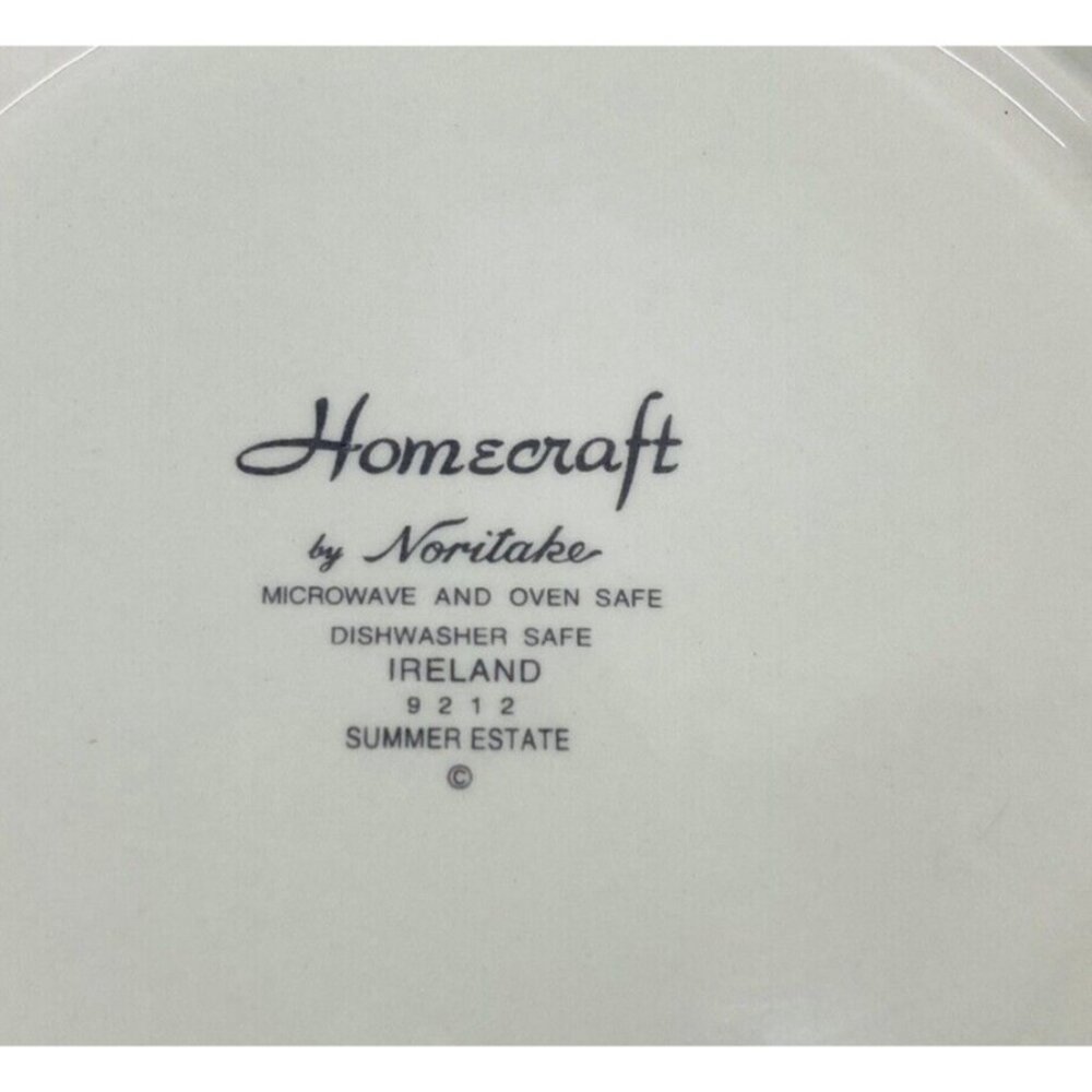 Noritake Homecraft SUMMER ESTATE Yellow Stripe Floral 8.5" Salad Plate Set of 3 - Picture 8 of 15
